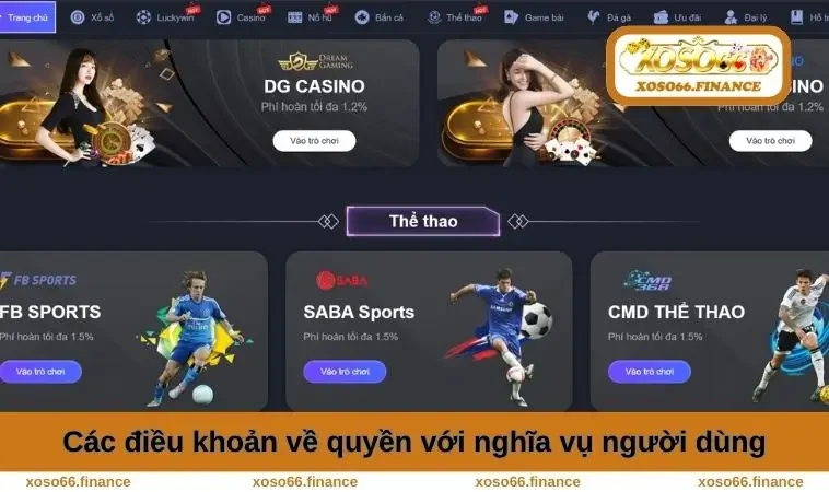 Điều Khoản Sử Dụng XOSO66 1 Các điều khoản về quyền với nghĩa vụ người dùng